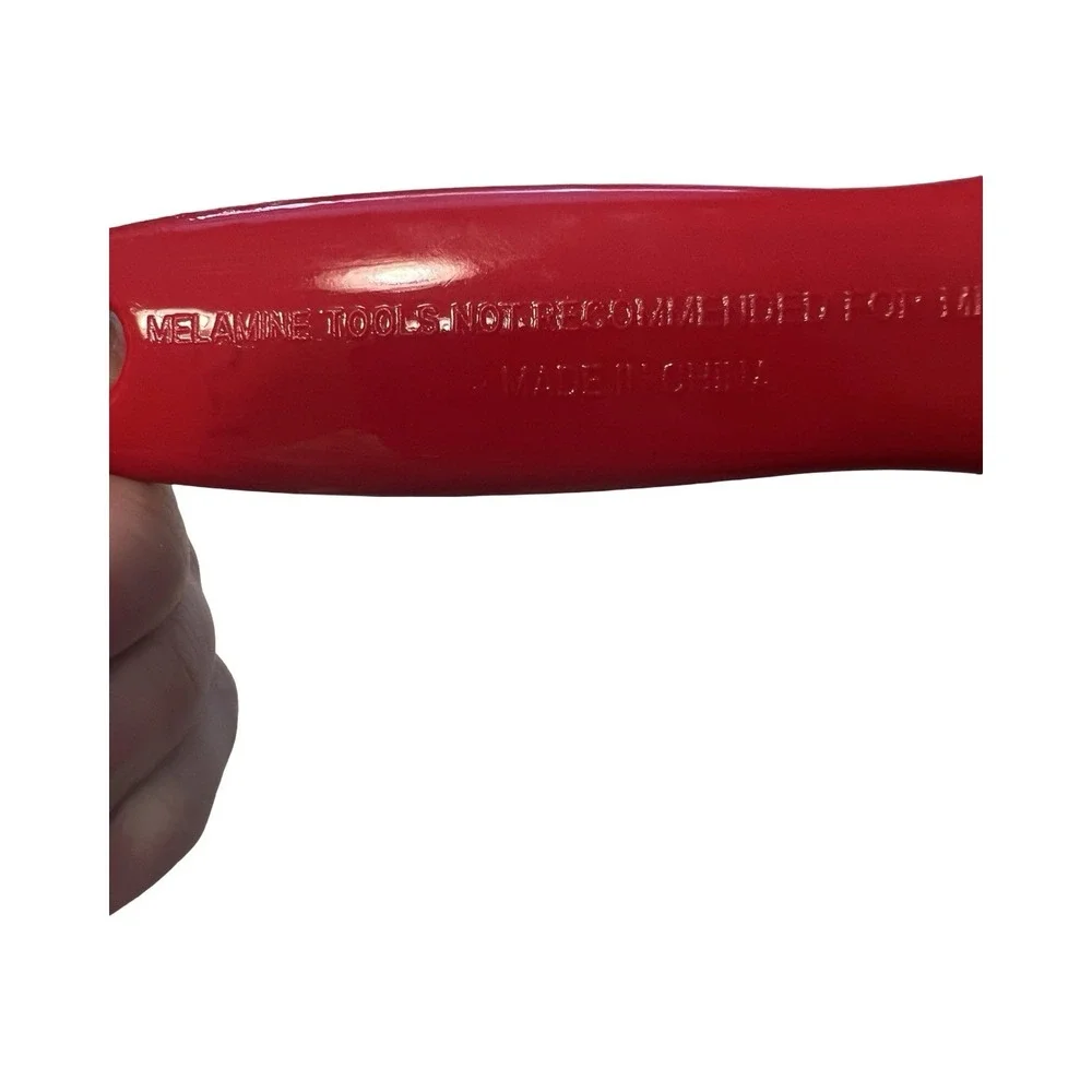 Red‎ Melamine Slotted Spatula Turner Kitchen Utensil Non-Scratch Retro Style